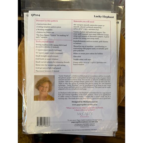 NWOT McCall’s Creates Paper Quilt Creations Patterns (3) & Machine Quilting Book - Picture 9 of 9